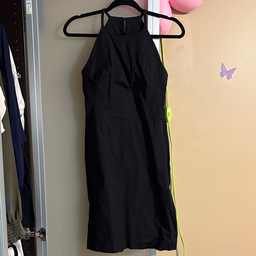 Banana Republic Elegant Black Halter Dress - Petite Size 4